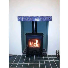 4kw woodburner and tiled hearth