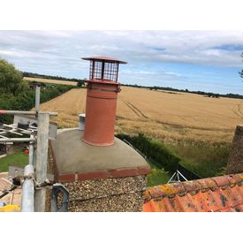 600mm tall chimney pot and 6 inch pot hanging cowl
