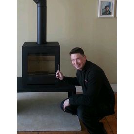 Stuart Mckenna commissioning a woodburner