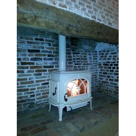 Jotul F500 Woodburner ivory enamel